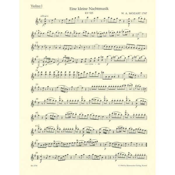 Bärenreiter Mozart Nachtmusik Streichqt.
