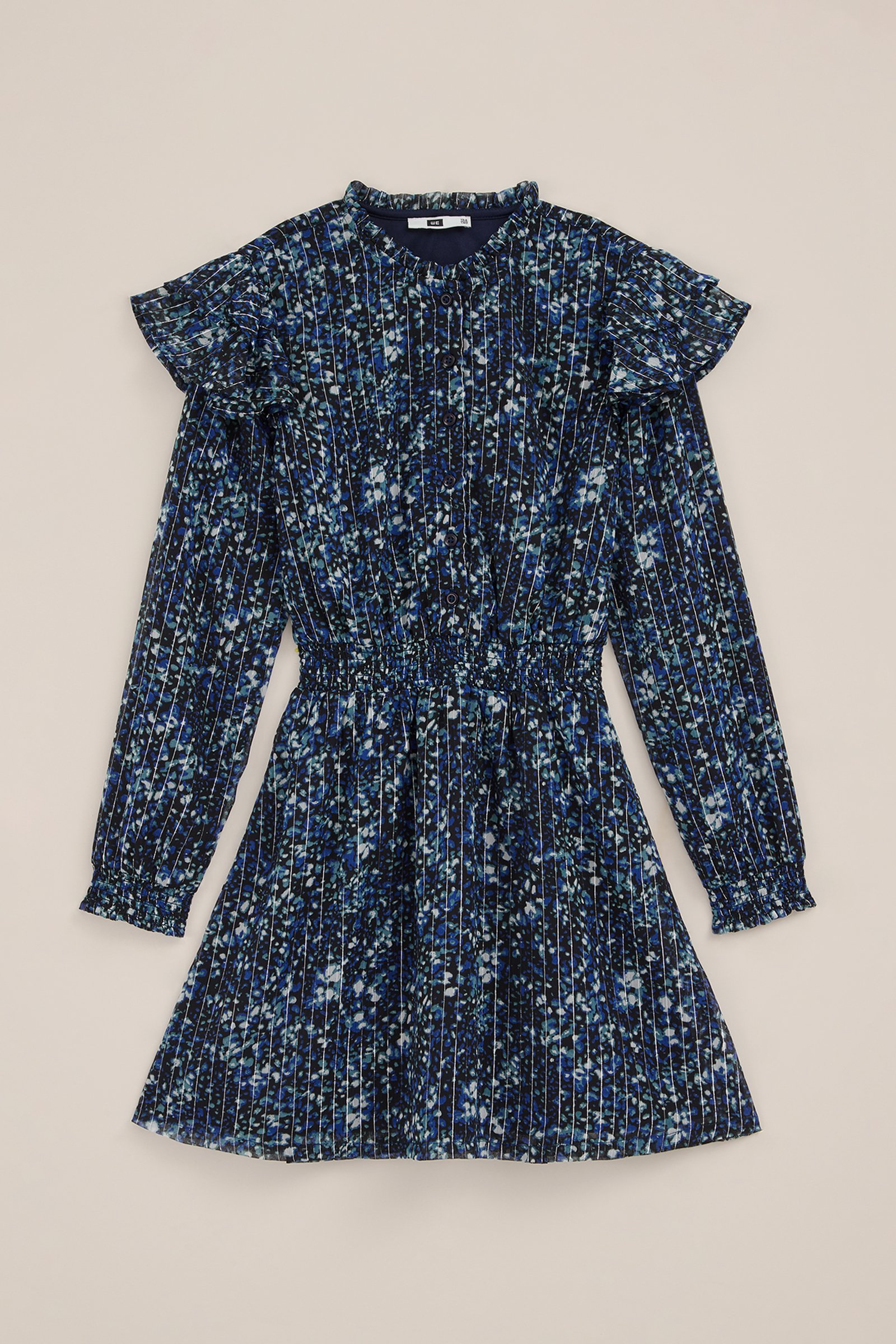 Meisjes jurk met dessin WE Fashion Donkerblauw