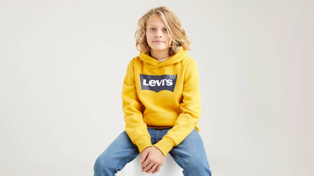 Levi's sweater Batwing met logo warmgeel