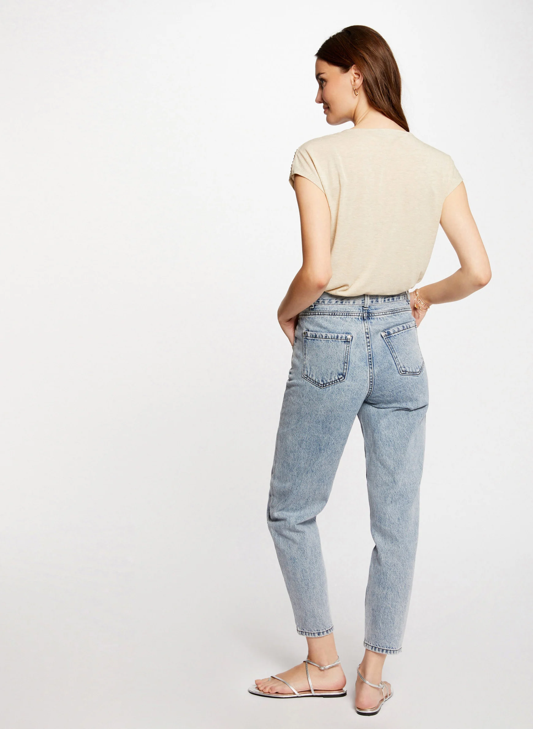 DEKISS - T-shirt droit manches courtes | Beige