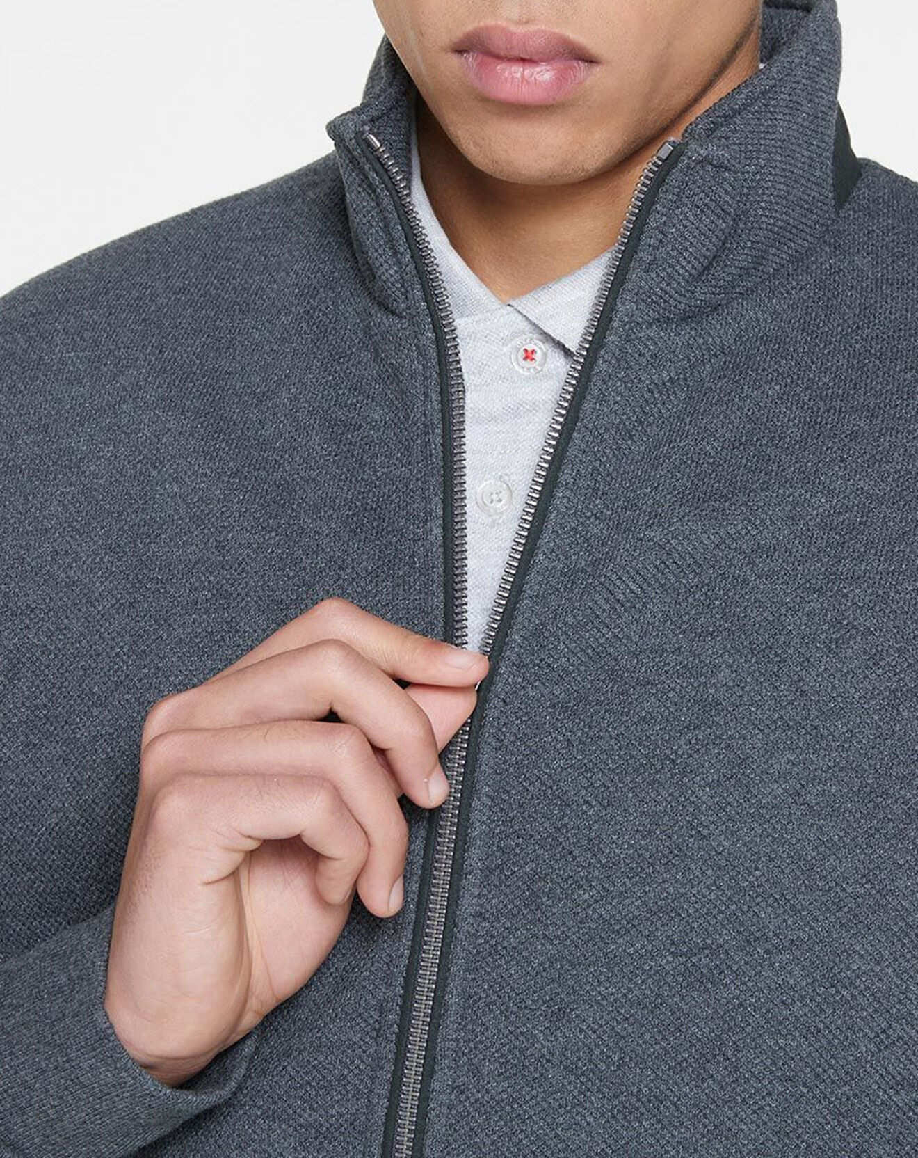 Hackett London Bombers en jersey Point gris