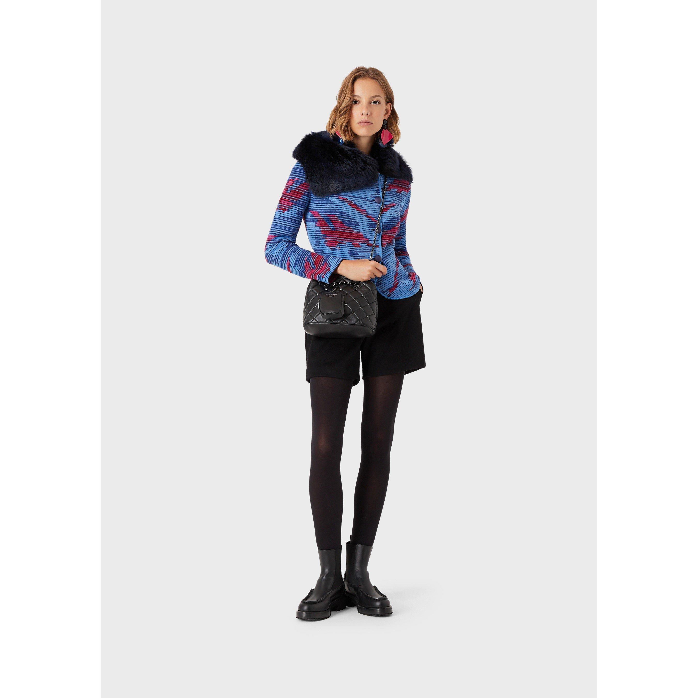 Emporio Armani Faux Fur Collar Coat