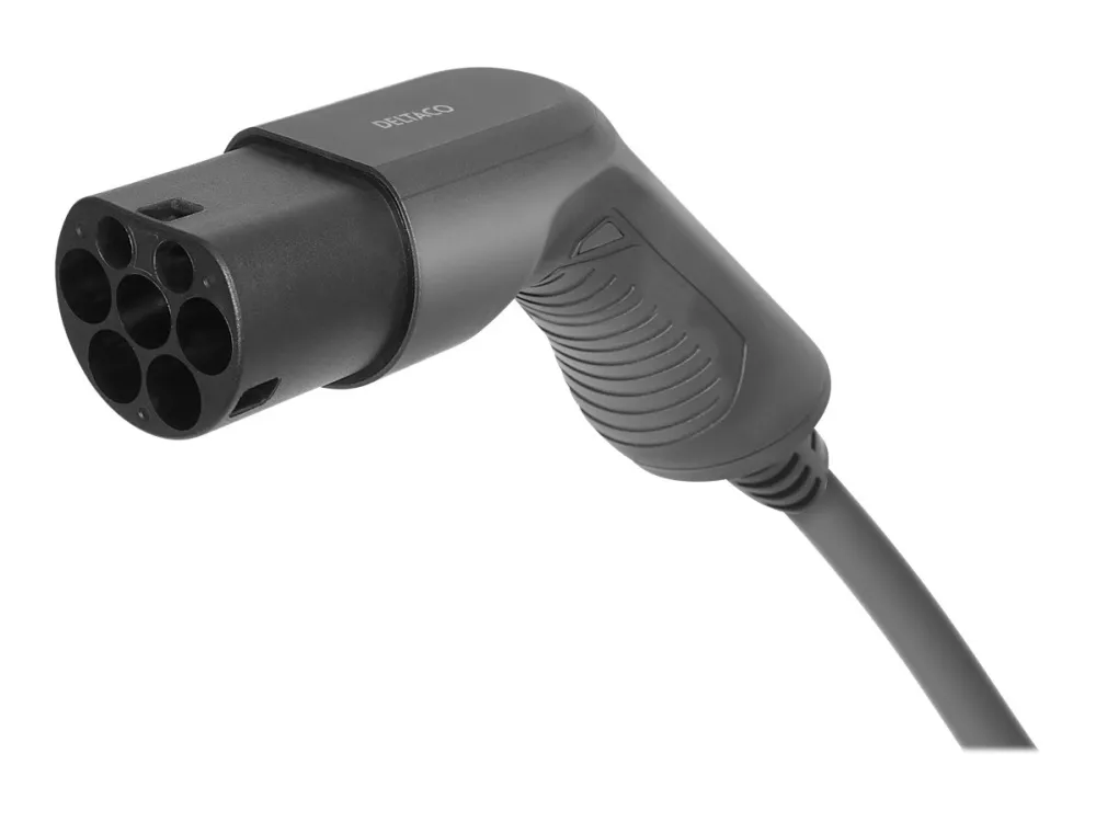 DELTACO e-Charge ladekabel til elbil type 2 stik - 16A - 11 kW - 7 meter