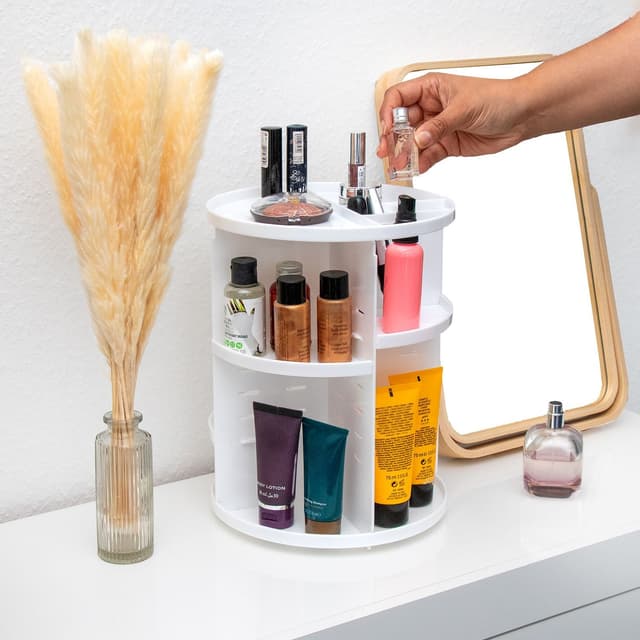 Kosmetiktaske Sminketaske Toilettaske Make Up (hvid)