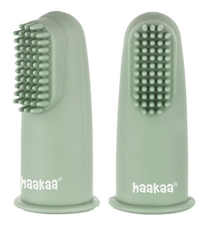 Haakaa Fingertandb?rste - 2-pak - Pea Green