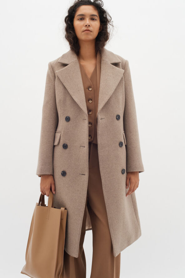 InWear ThoraIW Lapel Coat Sandy grey melange
