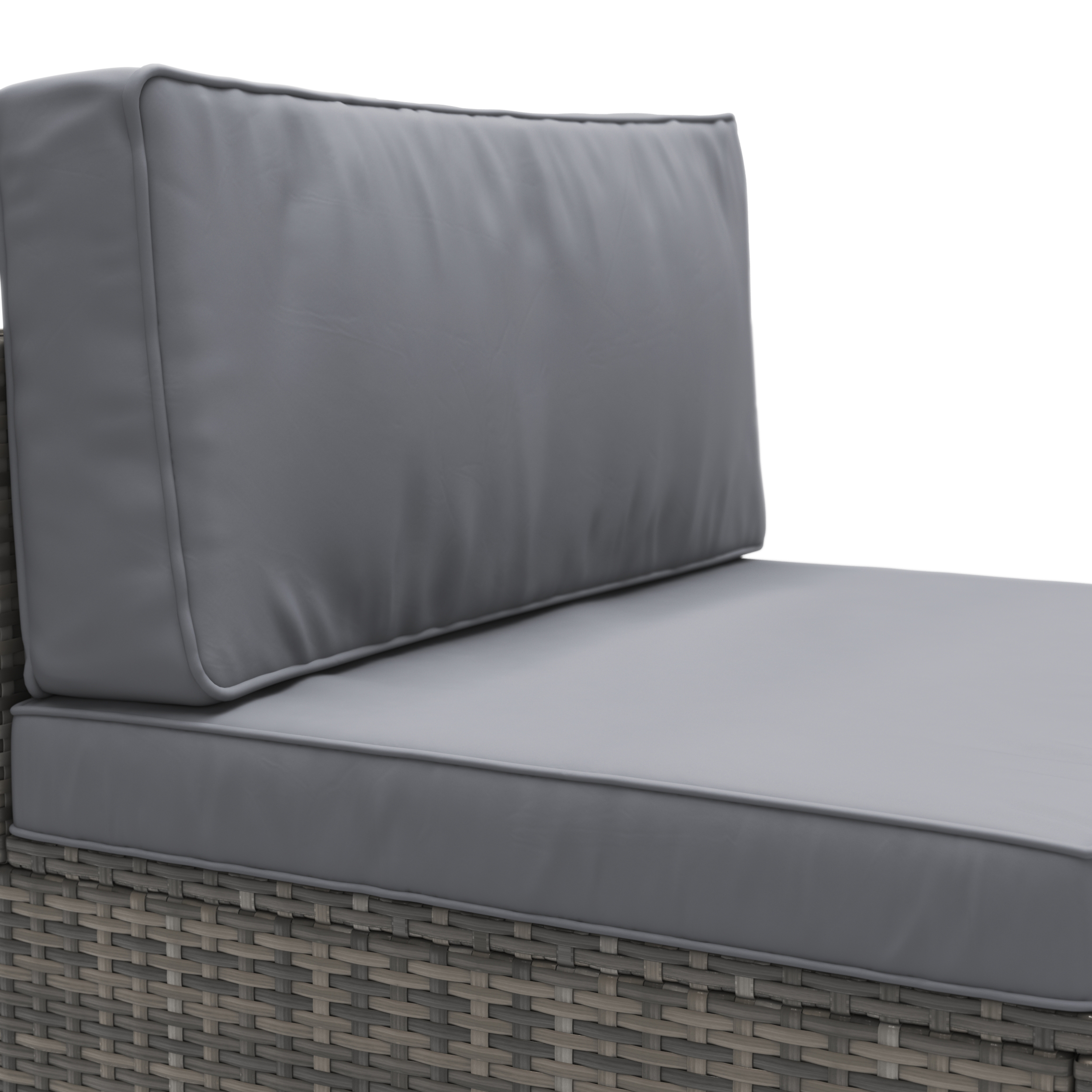 Mittelteil Rattanlounge LINDOS grau/anthrazit