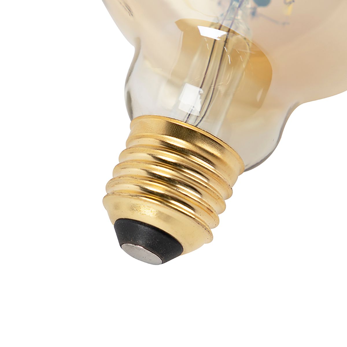 Set van 3 E27 dim to warm LED lampen G95 goud 8W 806 lm 2000-2700K