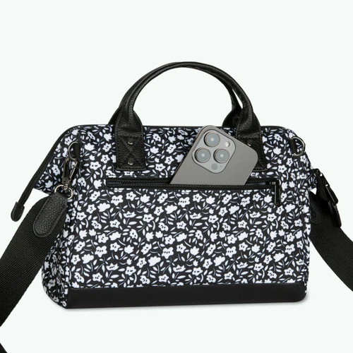 Crossbody Adventurer Catane noir et blanc