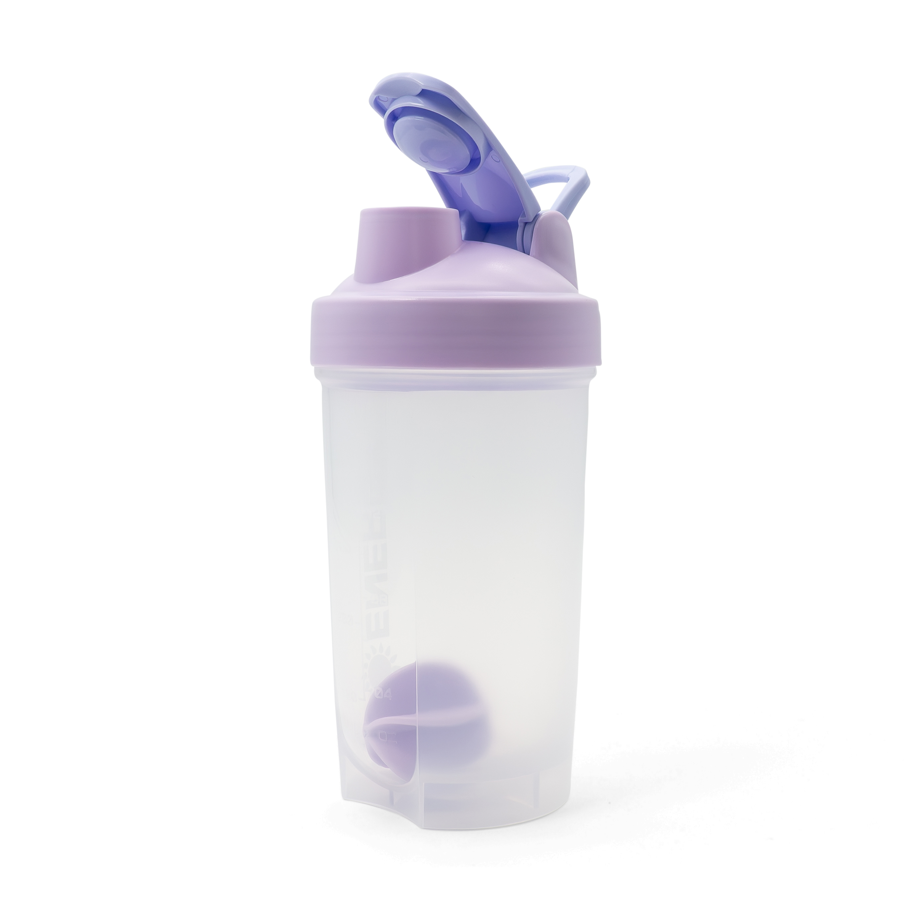 (500ml) Fitness Protein Shaker Trinkflasche   Blender Kugel - Lila
