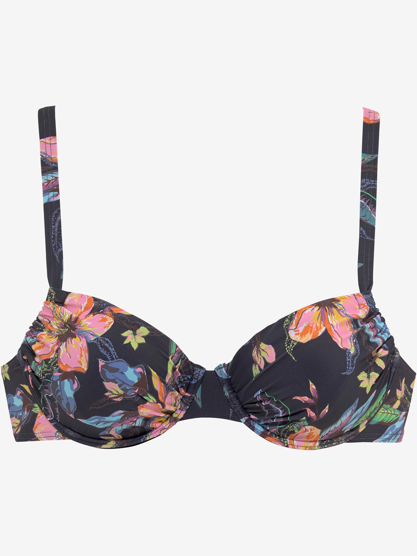 Haut de maillot de bain à armatures design floral