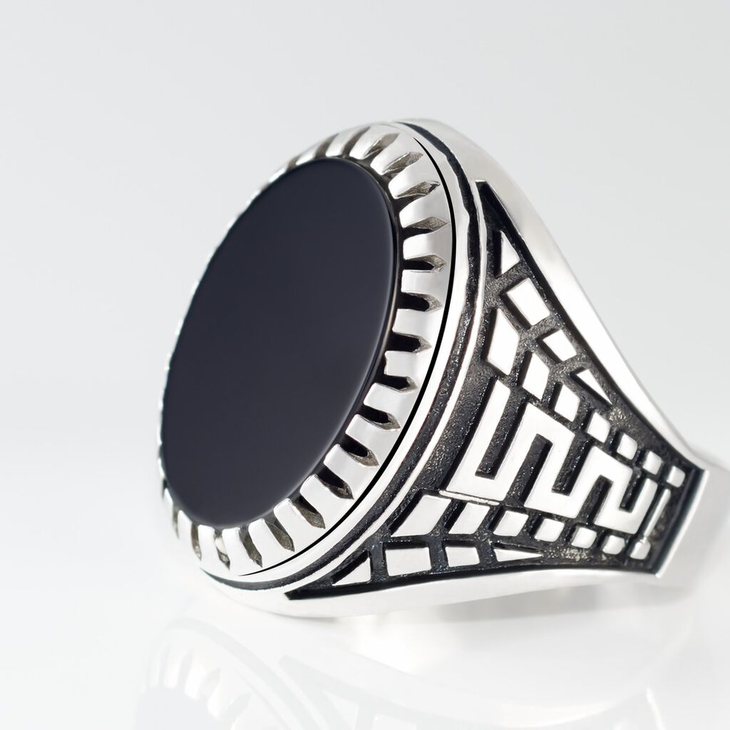 Bague Thimeo Argent Blanc Onyx