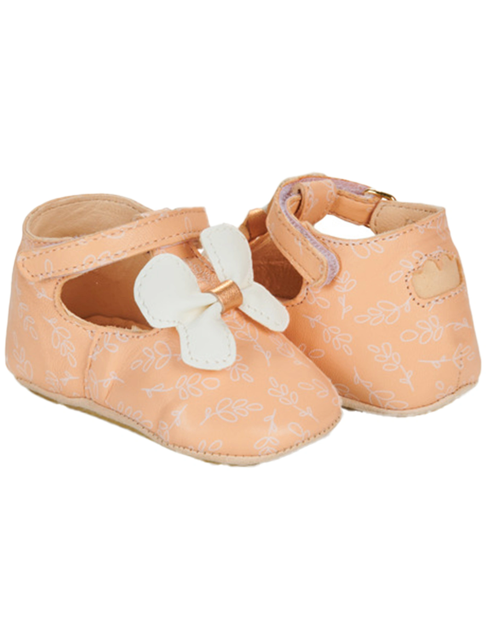 Krabbelschuhe MY LILLYP PAPILLON VOLANT LAVENDEL in abricot