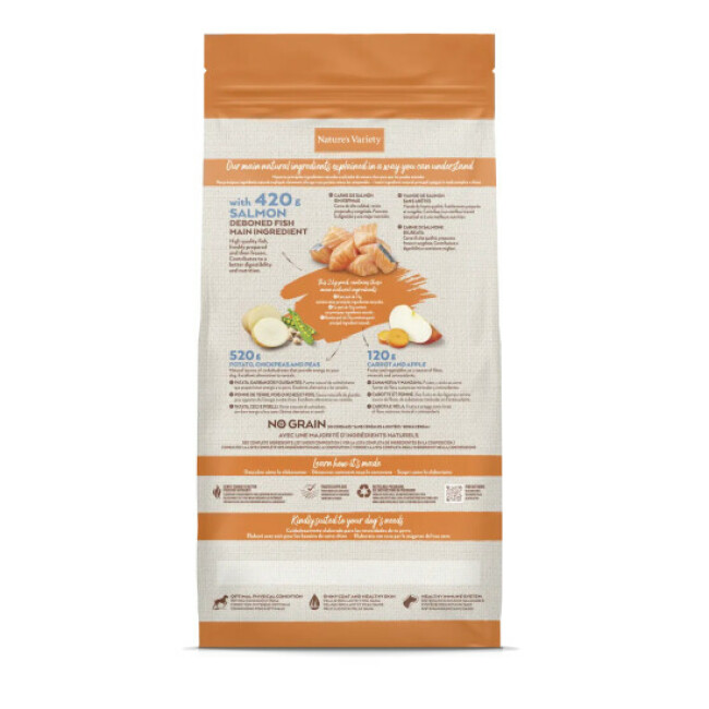 Croquettes pour chien Nature's Variety sans céréales Medium & Maxi Adult Saumon
