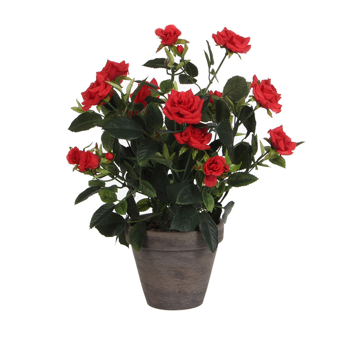 Mica decorations - rosier artificielle rouges en pot h33
