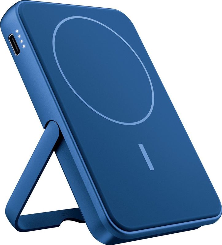 Fresh N Rebel - Magnet Qi Powerbank - 5000mAh - True Blue - Draadloos