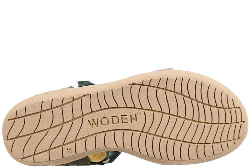 WODEN CIRKELINE SANDAL I MULTI FARVER.