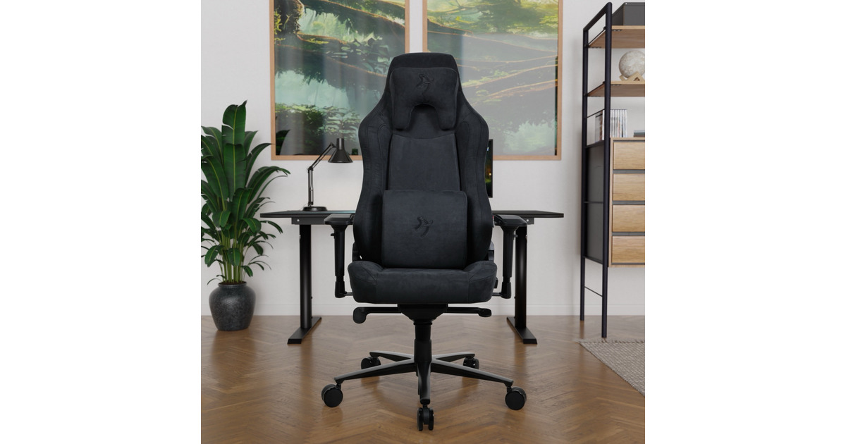 ArozziVernazza Supersoft Fabric - Pure Black gamestoel  (Zwart)