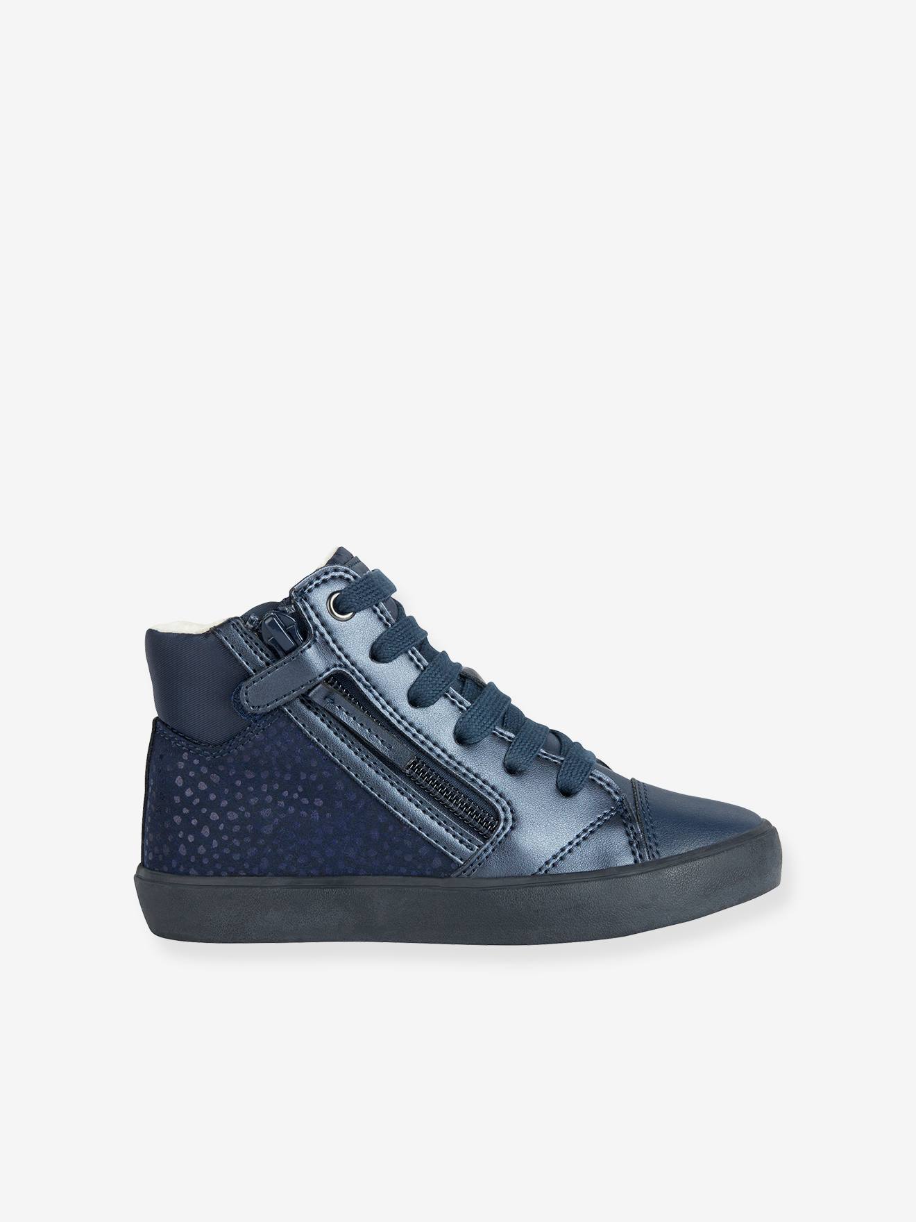 Tênis esportivo de cano alto Geox® J Gisli para meninas, azul marinho