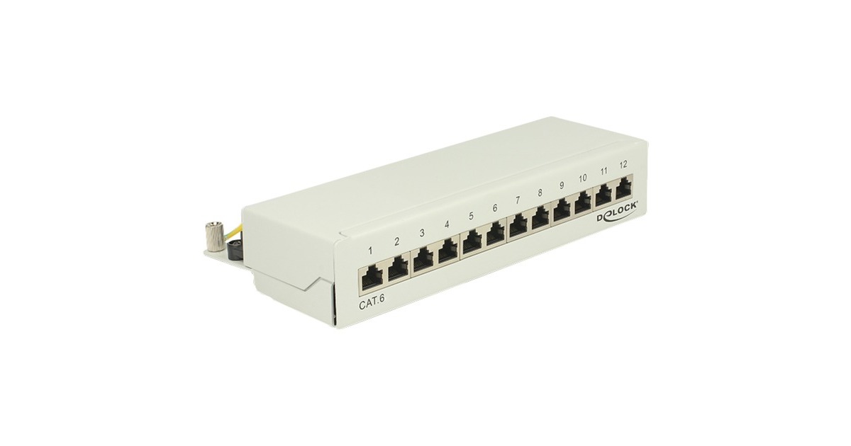 DeLOCKDesktop patchpaneel 12 Port Cat.6  (Grijs)