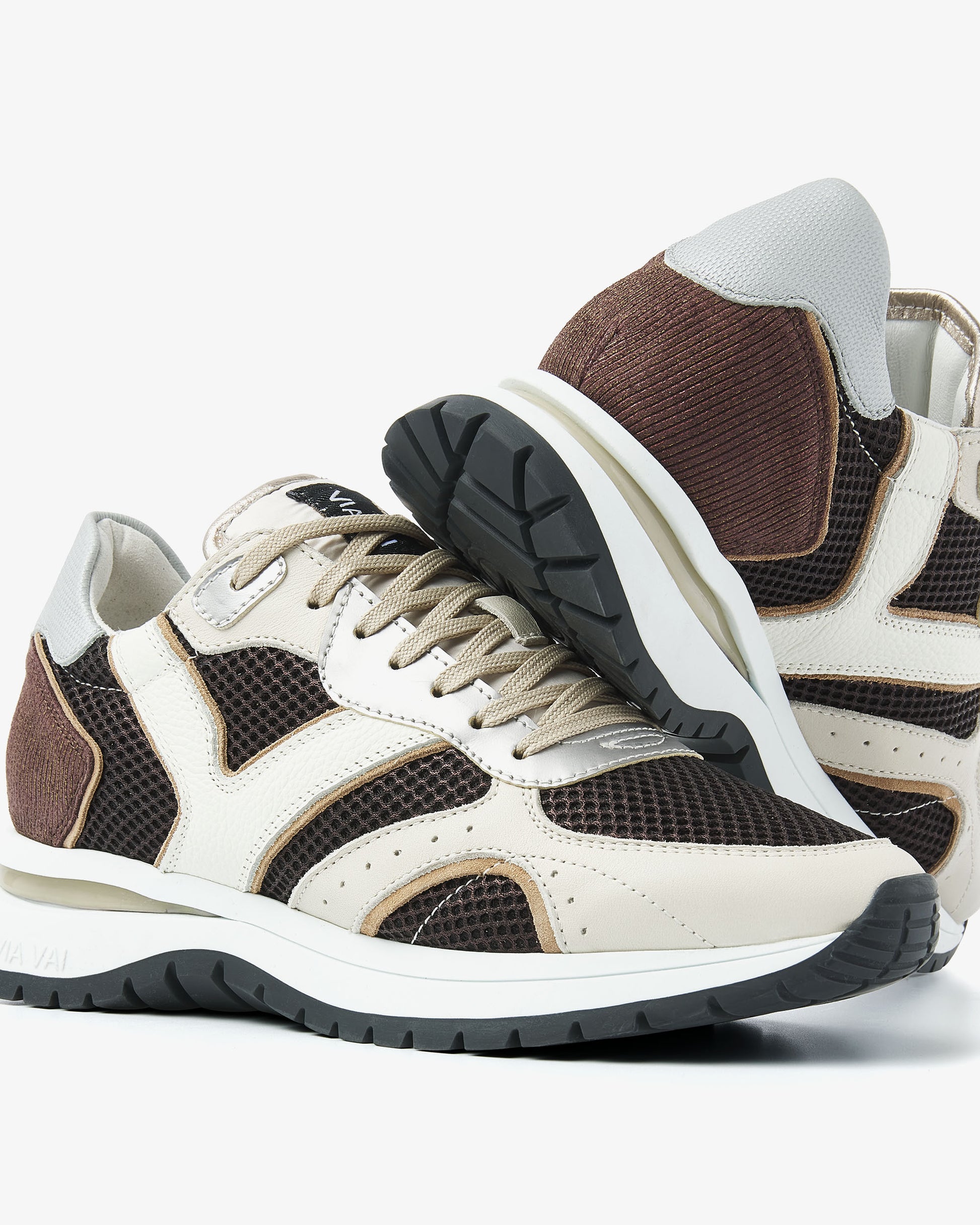 VIA VAI bruine dames sneakers Usher Elliot
