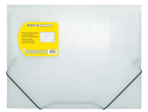 Plastmappe Docusmart klar m/3 klapper