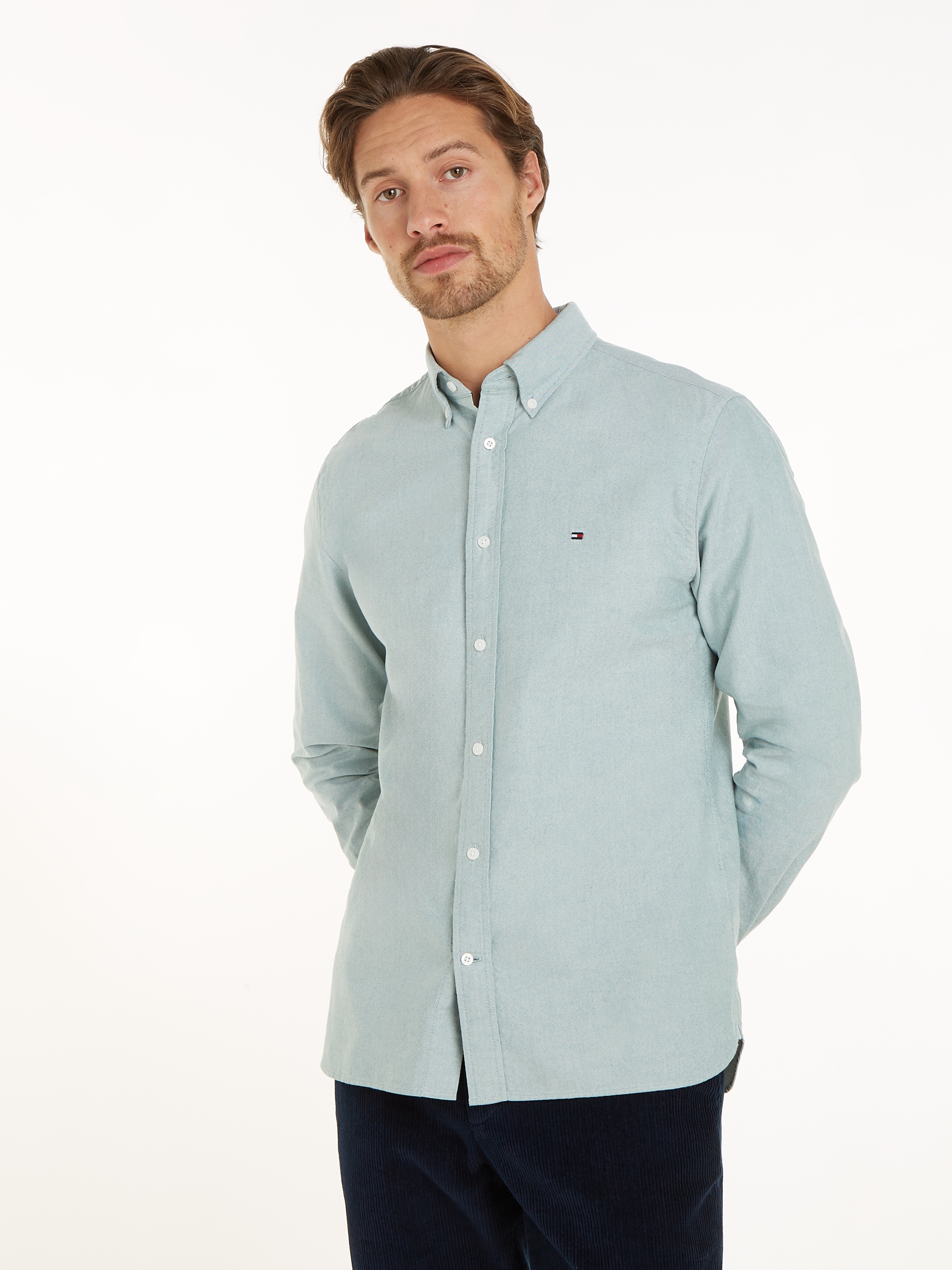 Tommy Hilfiger Langarmhemd »SOLID HERITAGE OXFORD Regular Fit SHIRT«