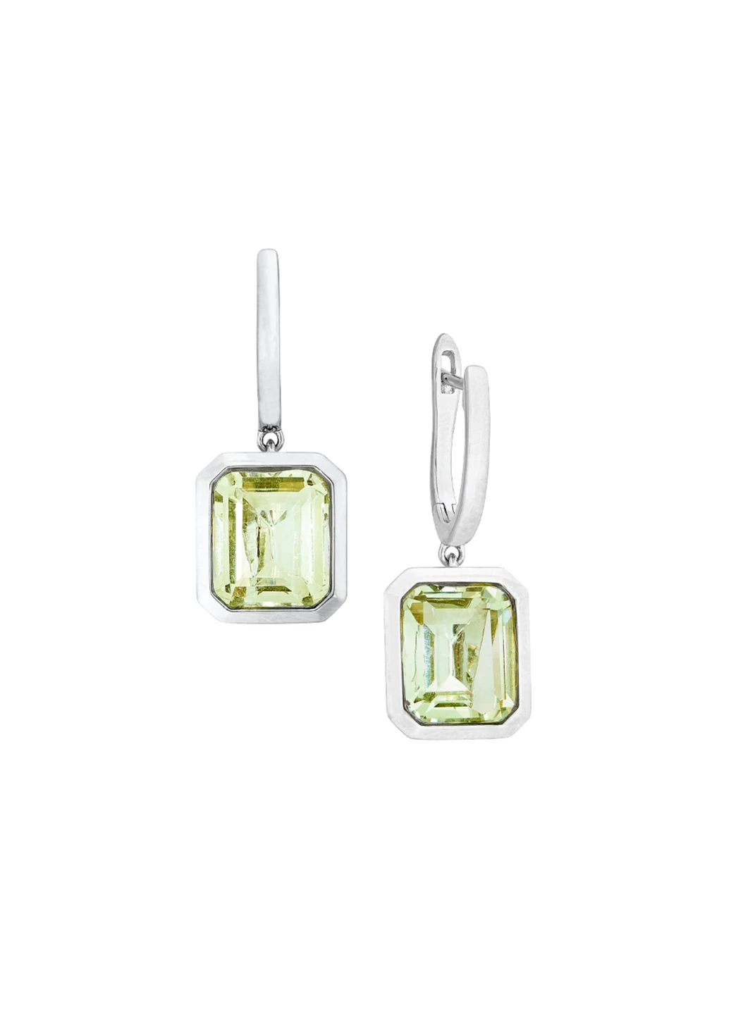 Effektvolle Ohrringe mit echt grünem Amethyst