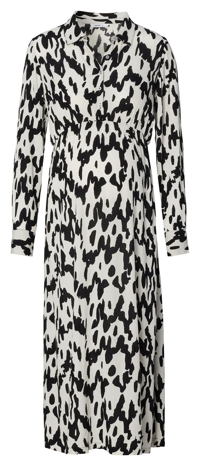 Noppies Maternity Jurk met voedingsfunctie Kiki - Wavy Black Print