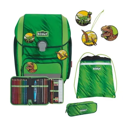 Scout Schulranzen-Set Genius DIN Dino Rex