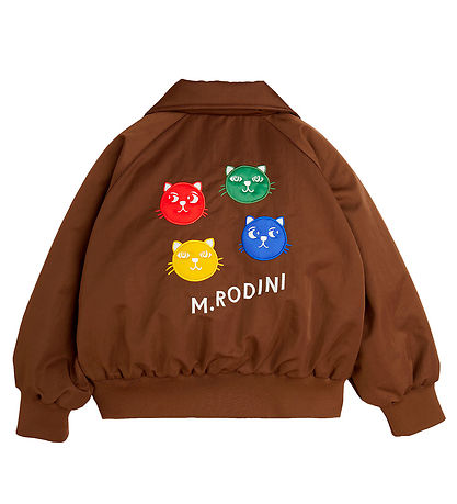 Mini rodini Bomber Jakke - Cool Cats - Brown