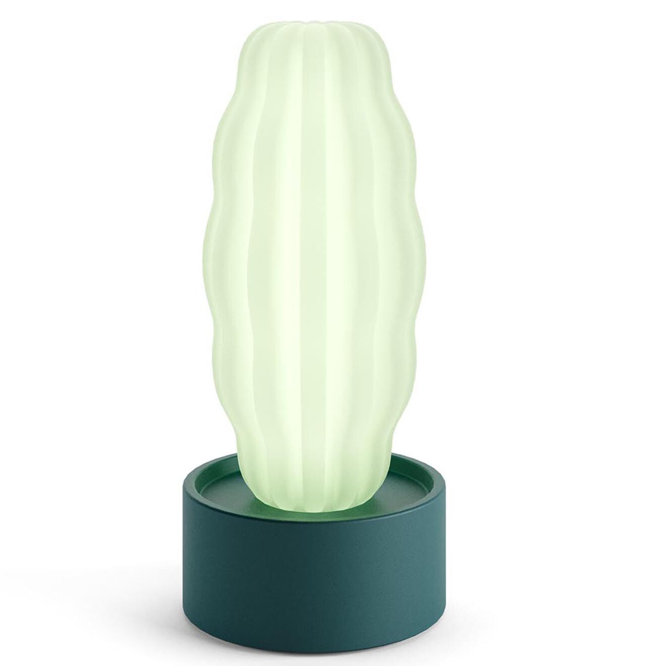 Serralunga Long Cactus lumineux Design par Alessandra Baldereschi vert paon - 27.5x61.5x27.5 cm