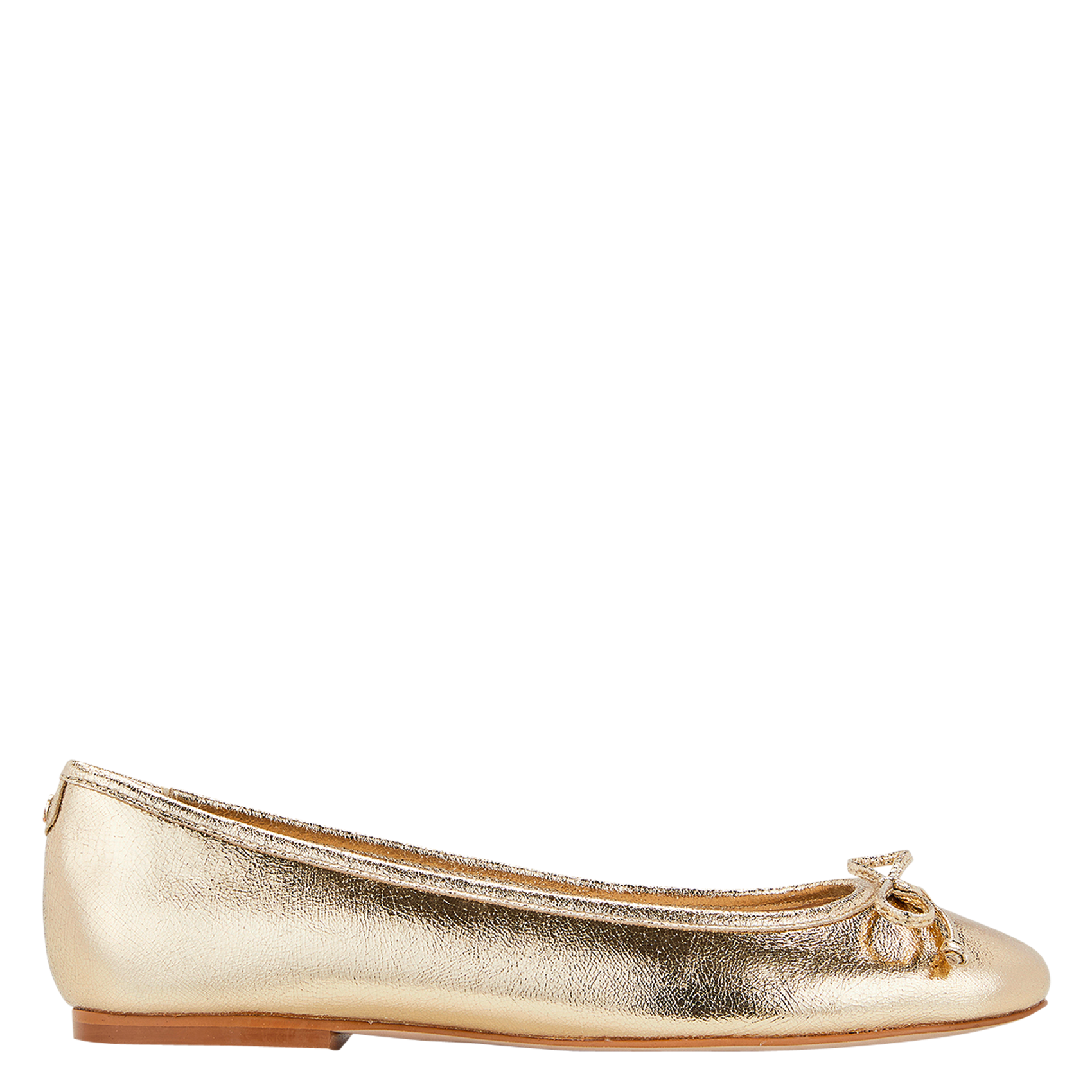 ODINE - Ballerines en cuir| Doré