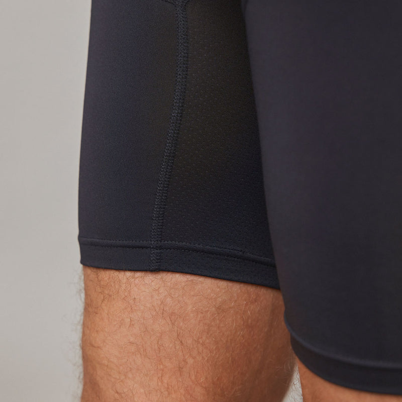 Radlerhose Herren aus recyceltem Polyester Schwarz
