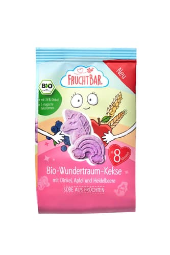FruchtBar BIO Wundertraum-Kekse mit Dinkel, Apfel und Heidelbeere