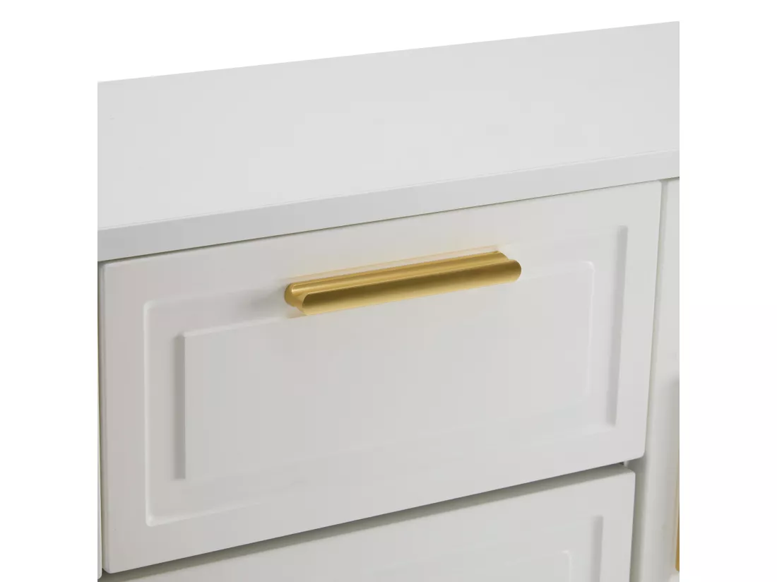 Meuble à chaussures - 3 abattants, 2 tiroirs et 2 étagères - Blanc
