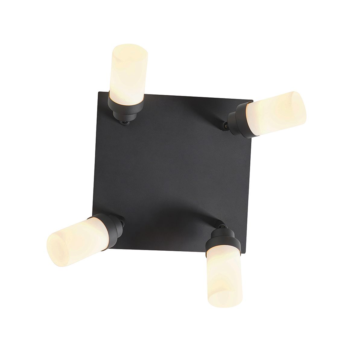 Moderne badkamer spot zwart 4-lichts IP44 - Japie