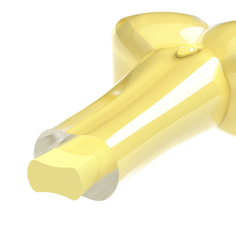 Brinquedo para mastigar Zeus Duo Bone para cães, 15 cm, amarelo, aroma de coco