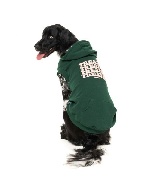Fuzzyard Treats Hoodie Donkergroen - Hondenkleding