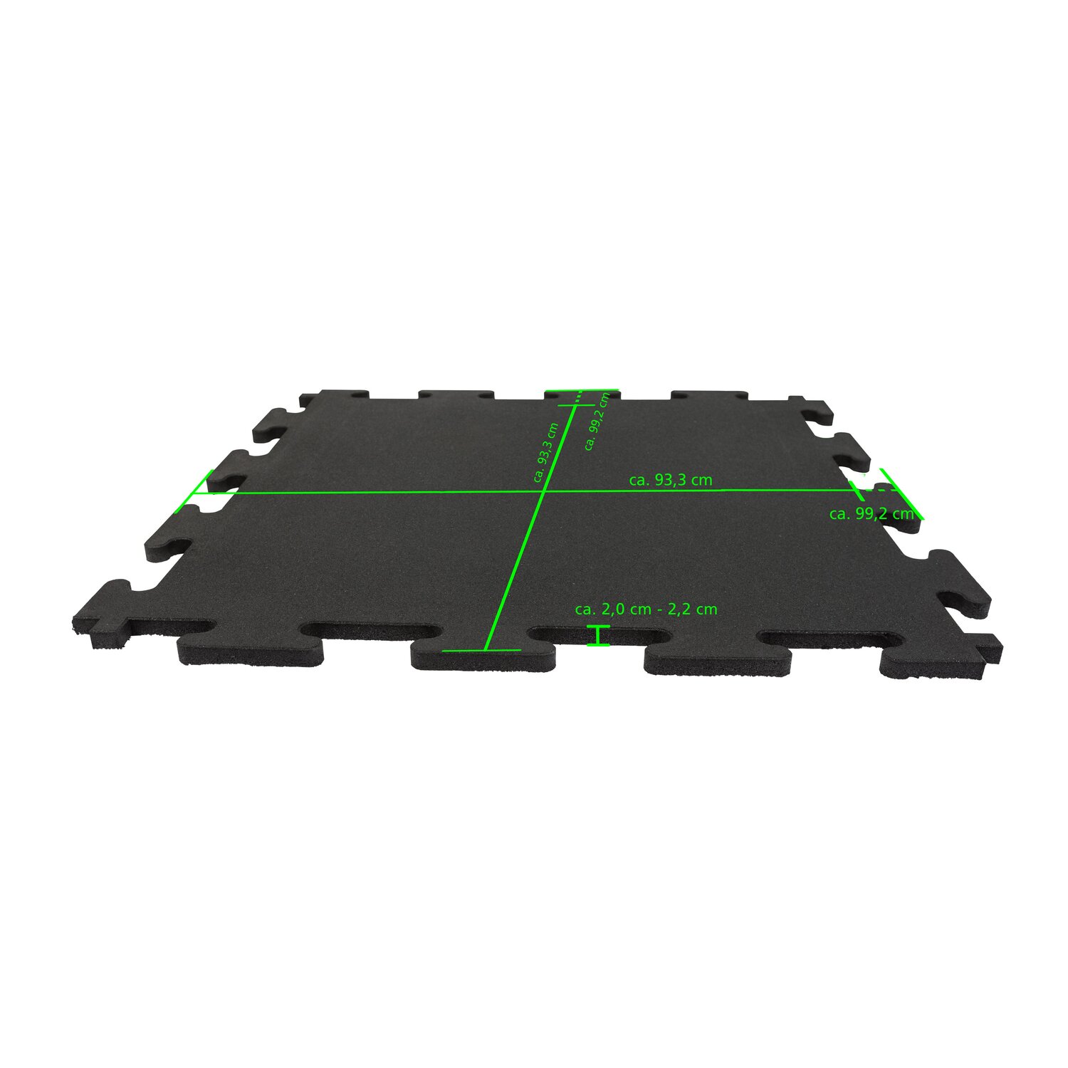 Loesdau Stallmatte  - schwarz - 2.0 cm - 2.2 cm