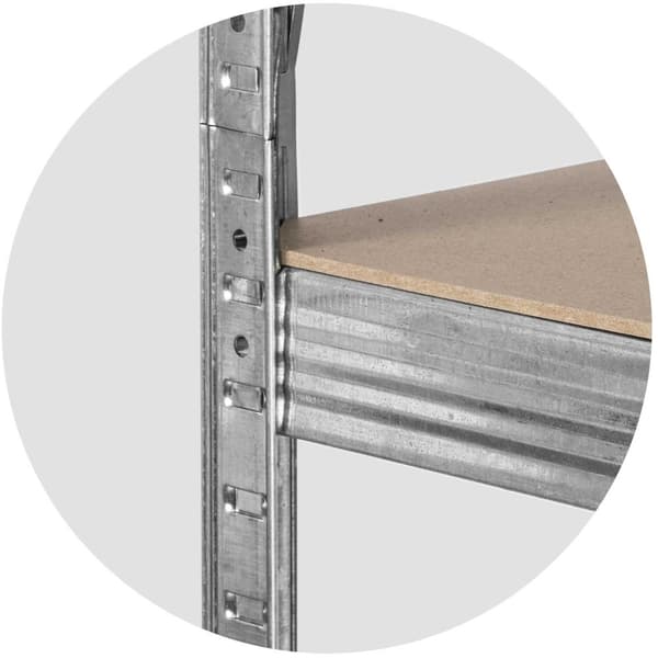 Metallhylle for oppbevaring 180 x 90 x 40 cm Plonos 470200