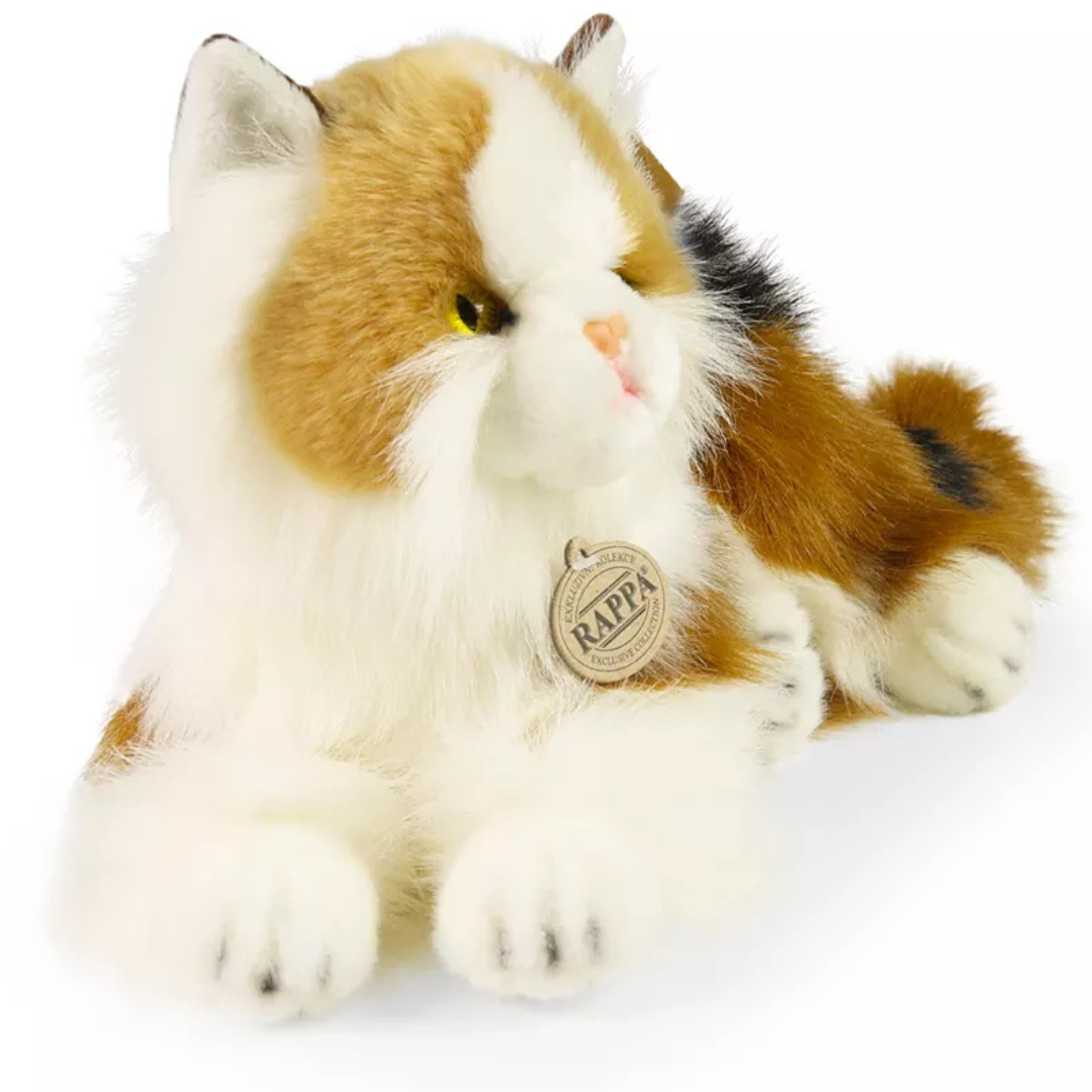 Rappa knuffelkat driekleurig - 30 cm