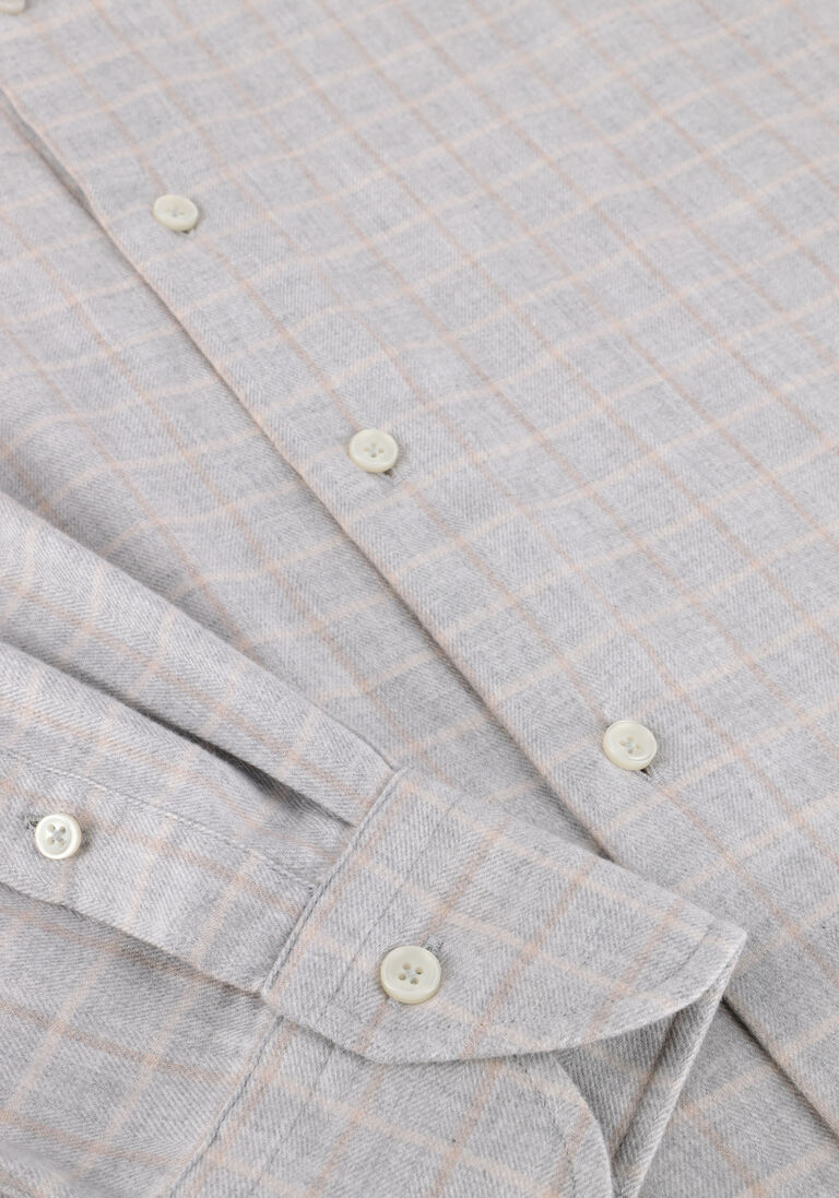 lichtgrijze xacus casual overhemd 91338 721ml