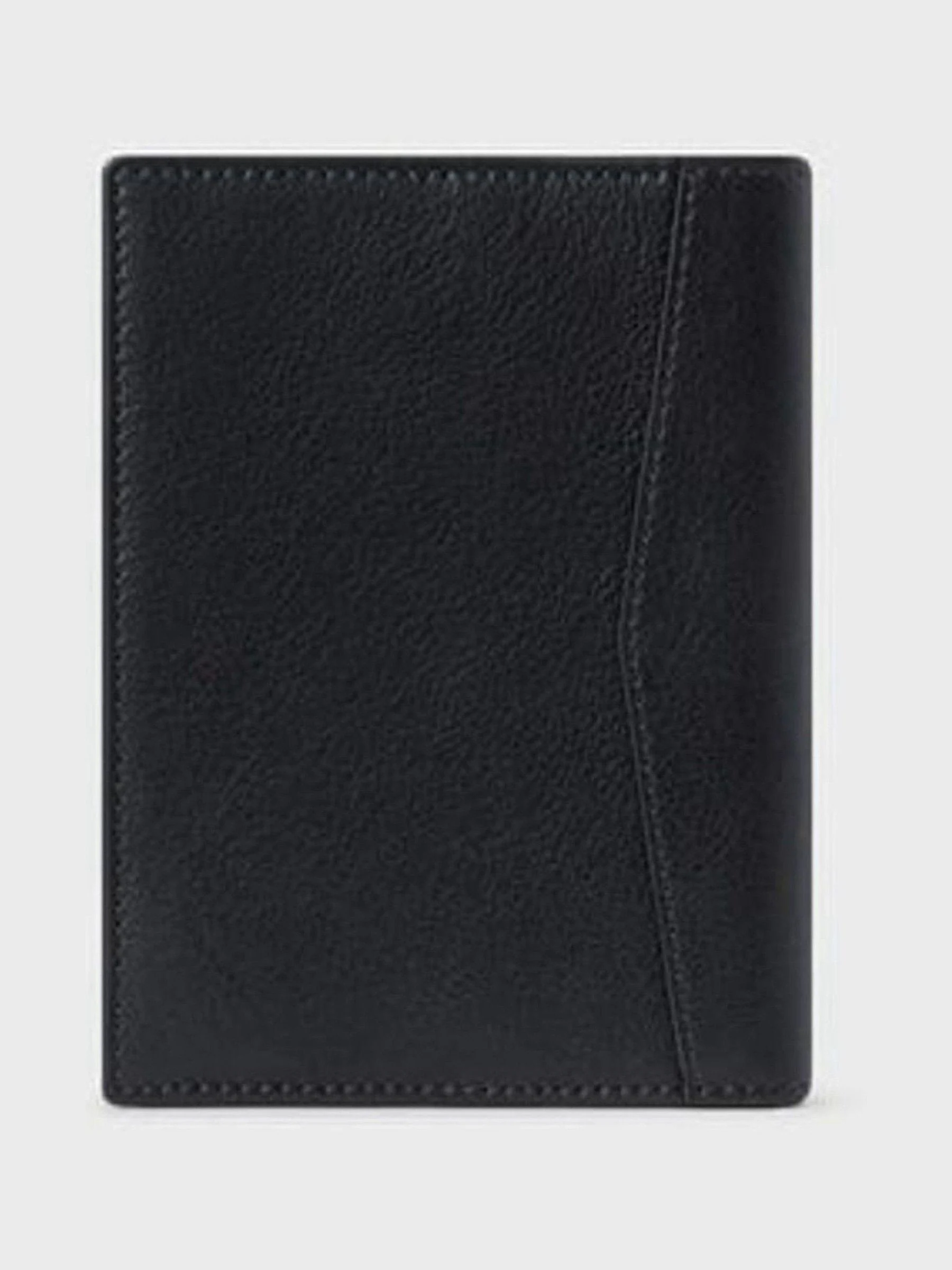 Zwart - Osprey London The Compass Leather Black Passport Holder
