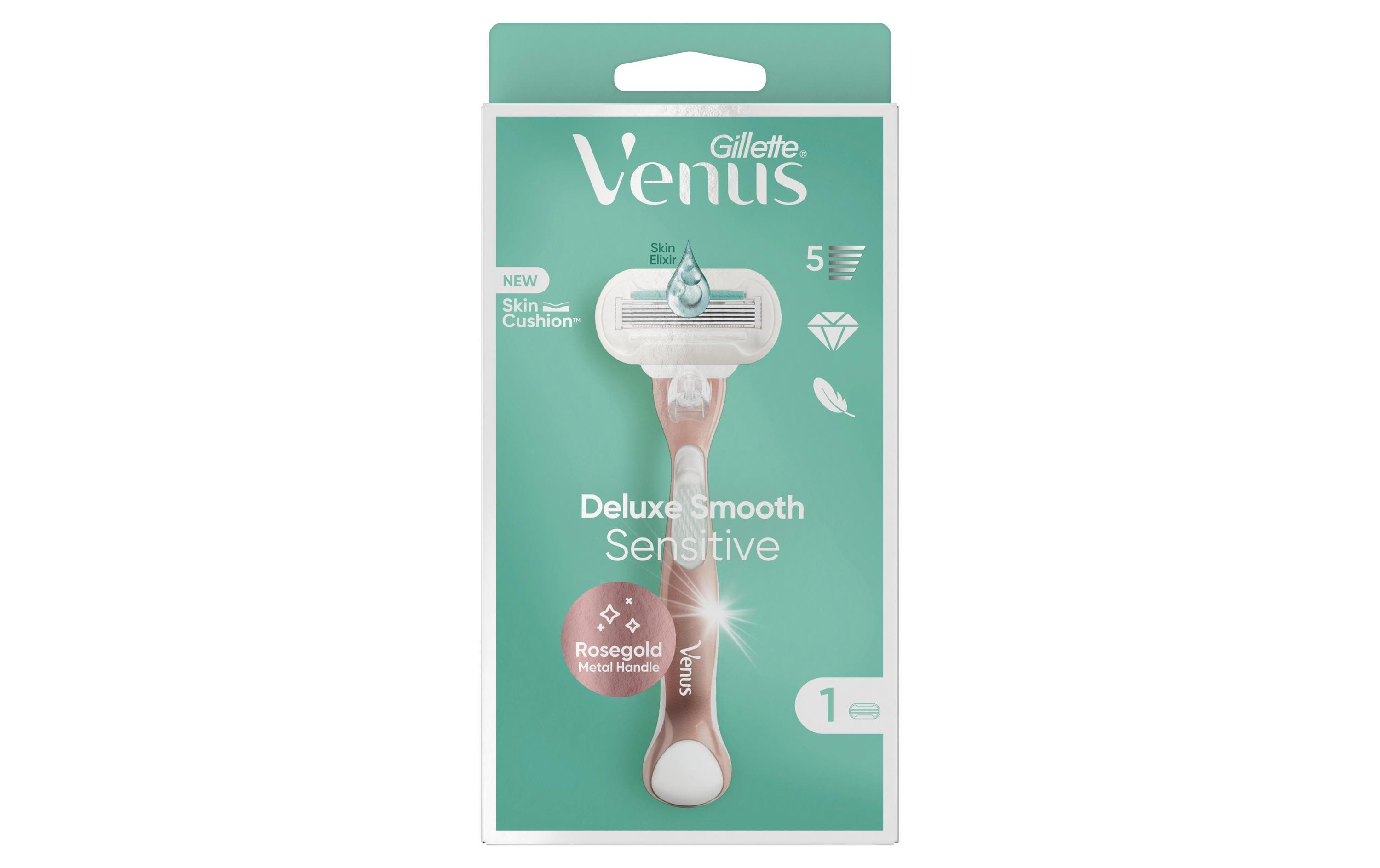 Rasierer Deluxe Smooth Sensitive 1 Stück RoségoldDamenrasierer mit diamantharter Beschichtung
