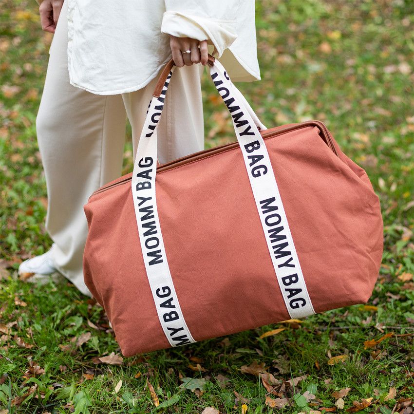 Sac à langer Mommy bag signature - Terracotta - Ecru