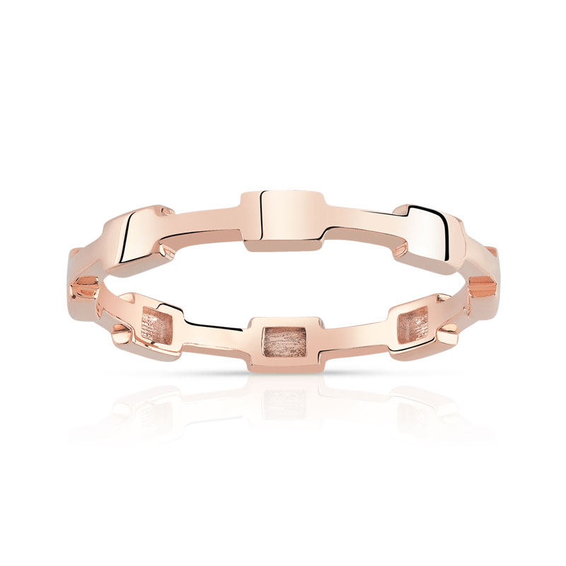 Bague or 375 rose