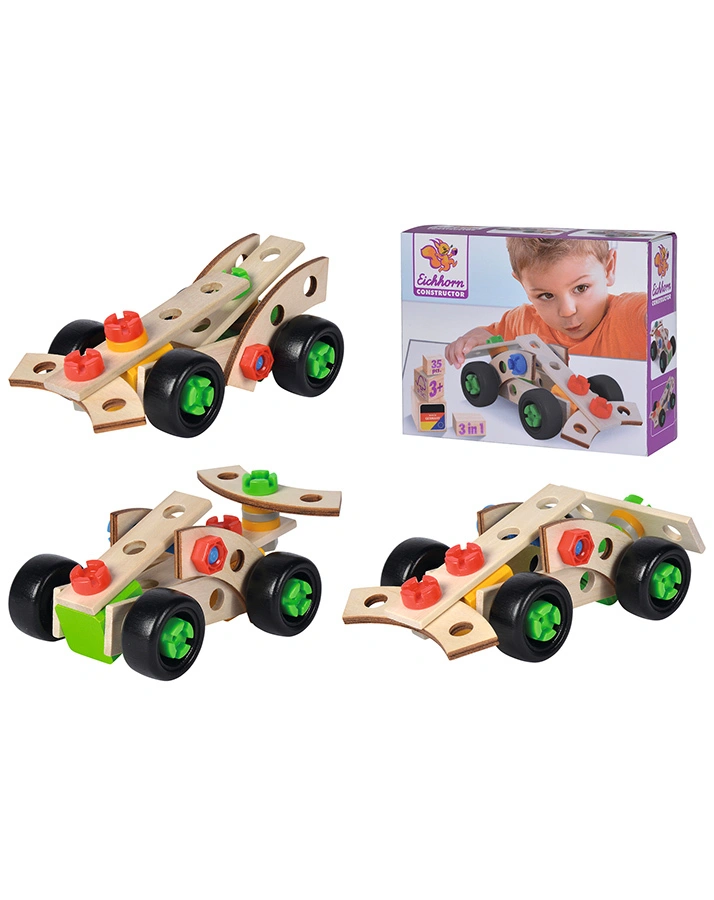Holz-Rennauto CONSTRUCTOR 35-teilig