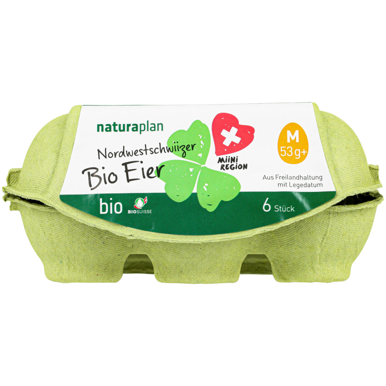 Naturaplan Bio Regio Eier Nordwestschweiz 53+ 6 Stück