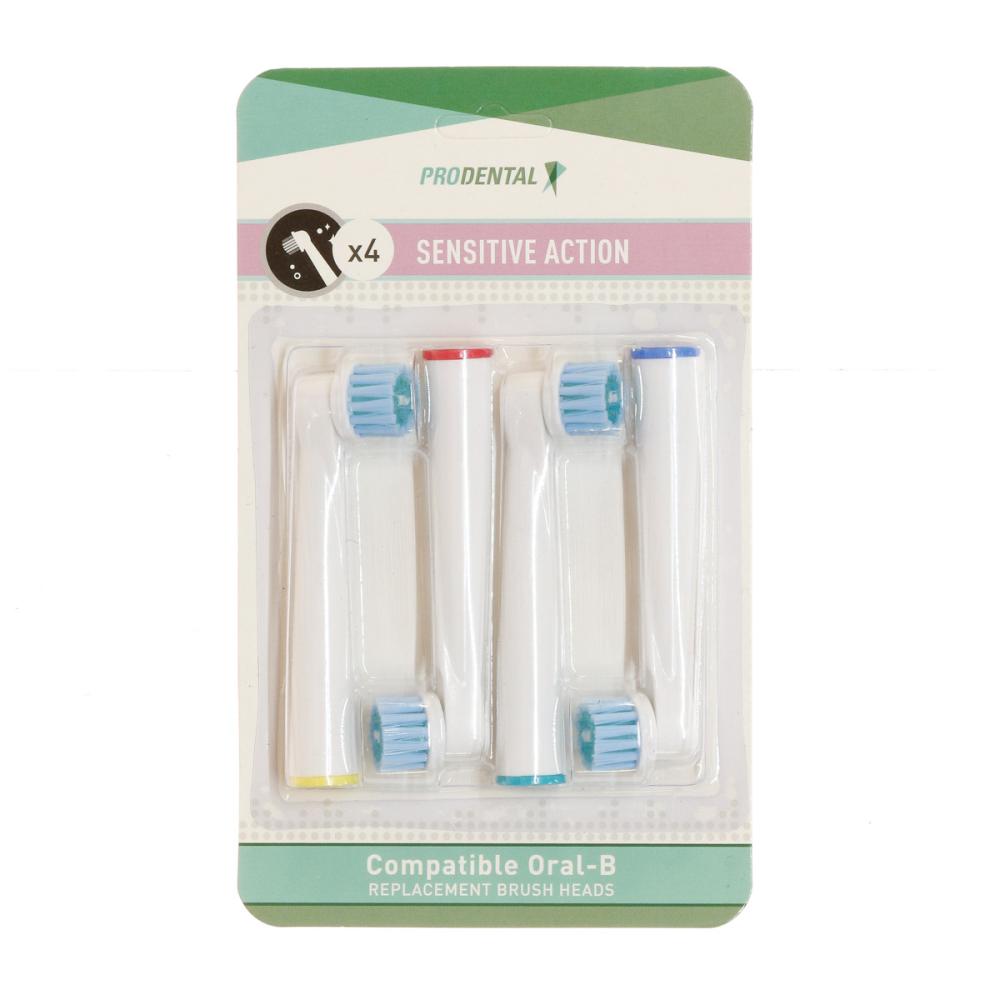 Prodental X4 Brossettes Rotative de Rechange Prodental Sensitive Action